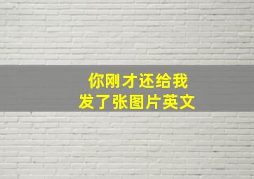 你刚才还给我发了张图片英文