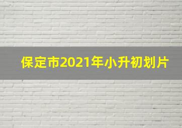 保定市2021年小升初划片