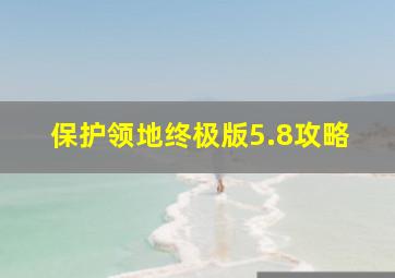 保护领地终极版5.8攻略