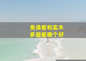 免漆板和实木多层板哪个好