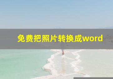 免费把照片转换成word