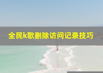 全民k歌删除访问记录技巧