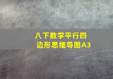 八下数学平行四边形思维导图A3