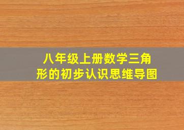 八年级上册数学三角形的初步认识思维导图