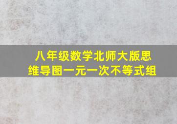 八年级数学北师大版思维导图一元一次不等式组