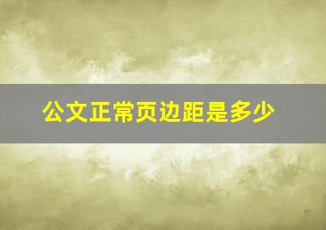 公文正常页边距是多少