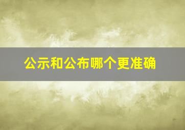 公示和公布哪个更准确