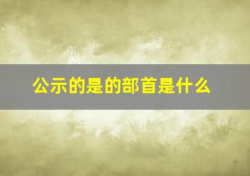 公示的是的部首是什么