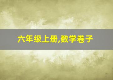 六年级上册,数学卷子