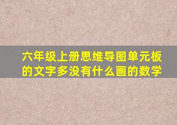 六年级上册思维导图单元板的文字多没有什么画的数学