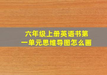 六年级上册英语书第一单元思维导图怎么画