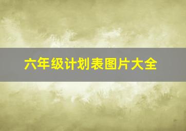 六年级计划表图片大全