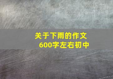 关于下雨的作文600字左右初中