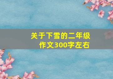 关于下雪的二年级作文300字左右