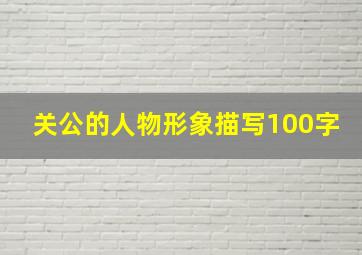 关公的人物形象描写100字