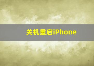 关机重启iPhone