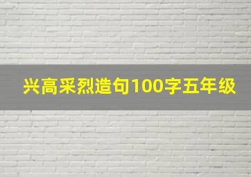 兴高采烈造句100字五年级