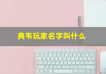 典韦玩家名字叫什么