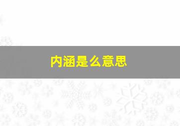 内涵是么意思