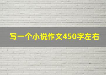 写一个小说作文450字左右