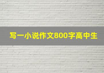 写一小说作文800字高中生