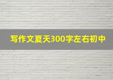 写作文夏天300字左右初中