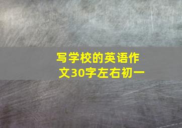 写学校的英语作文30字左右初一