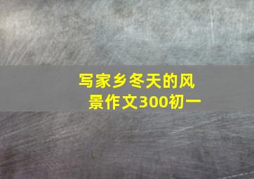 写家乡冬天的风景作文300初一