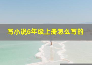 写小说6年级上册怎么写的