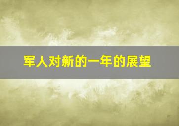 军人对新的一年的展望