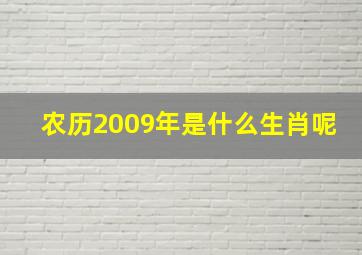 农历2009年是什么生肖呢