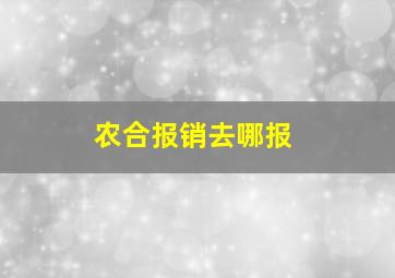 农合报销去哪报