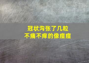 冠状沟张了几粒不痛不痒的像痘痘