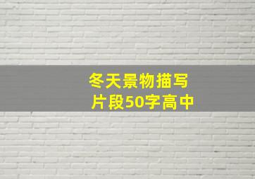 冬天景物描写片段50字高中