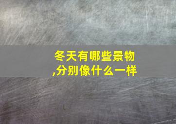 冬天有哪些景物,分别像什么一样