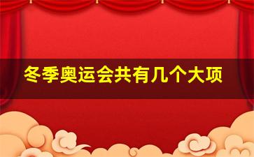 冬季奥运会共有几个大项