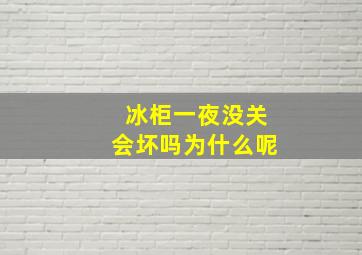 冰柜一夜没关会坏吗为什么呢