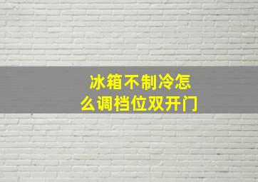 冰箱不制冷怎么调档位双开门