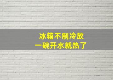 冰箱不制冷放一碗开水就热了