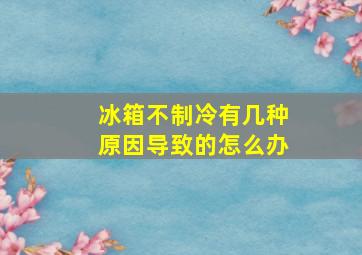 冰箱不制冷有几种原因导致的怎么办