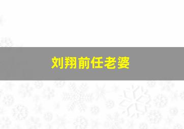 刘翔前任老婆