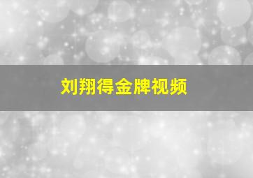 刘翔得金牌视频