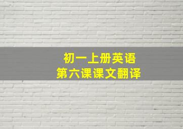 初一上册英语第六课课文翻译