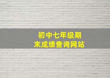 初中七年级期末成绩查询网站