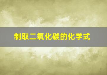 制取二氧化碳的化学式