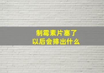 制霉素片塞了以后会排出什么