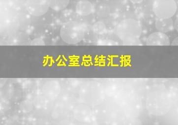 办公室总结汇报