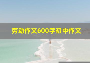 劳动作文600字初中作文