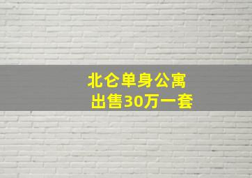 北仑单身公寓出售30万一套