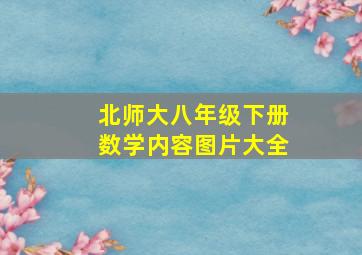 北师大八年级下册数学内容图片大全